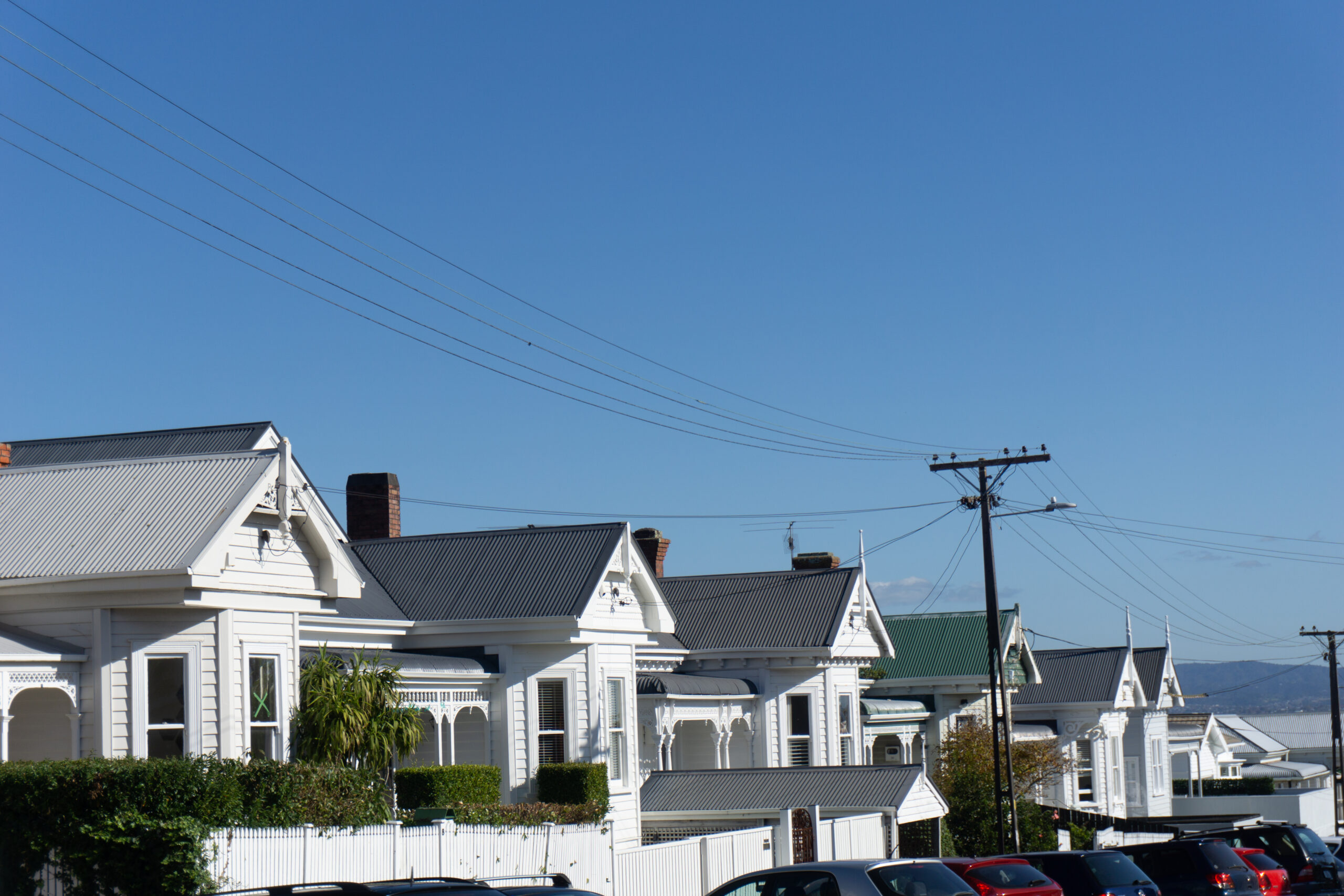 NZ residential street, depicting homes that can be used as security on a business loan.